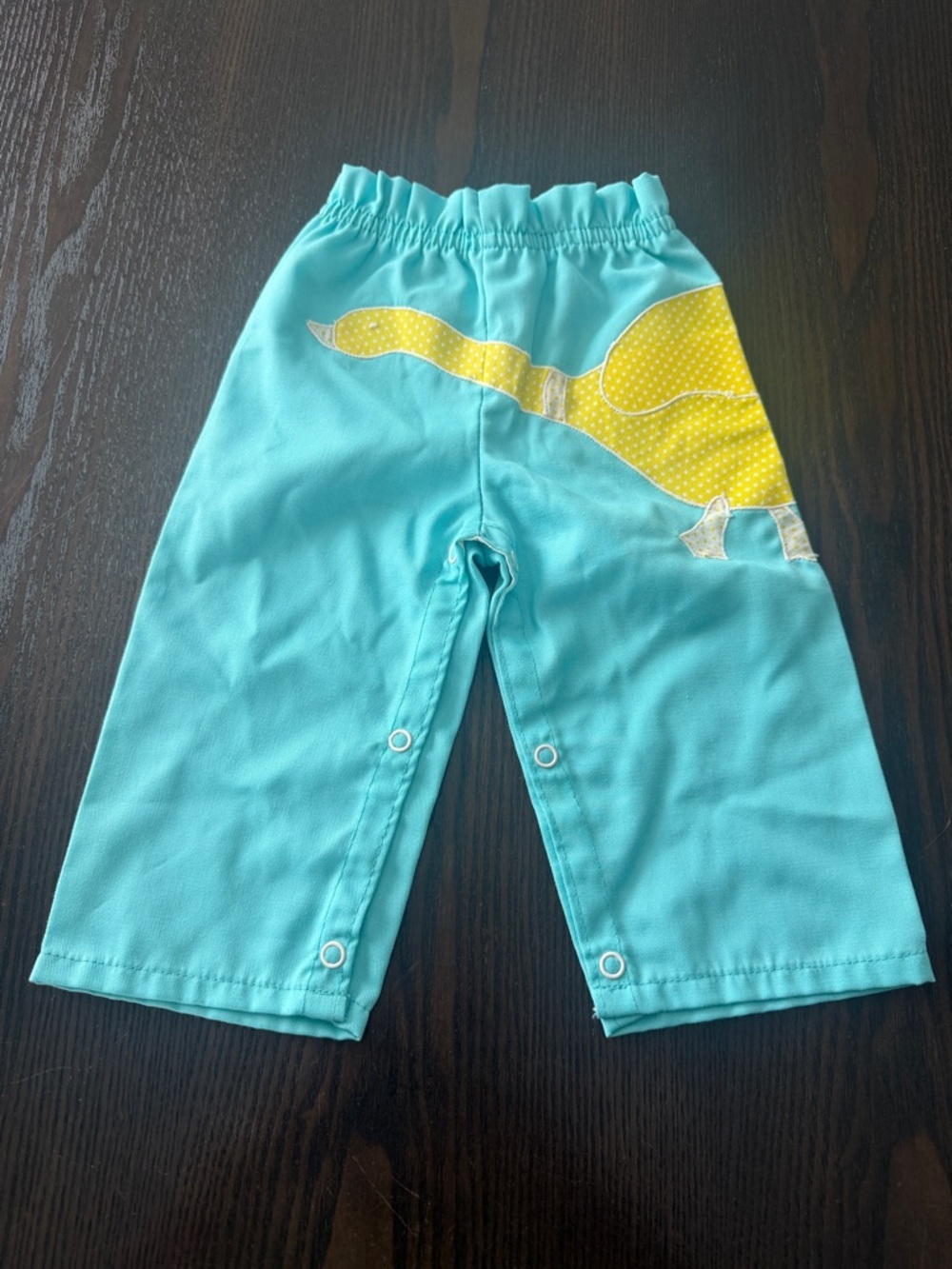 Turquoise Baby girl/boy Joggers with Yellow Duck Accent